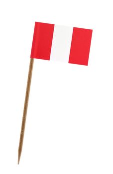 Tooth pick wit a small paper flag of Peru