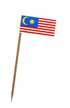 Tooth pick wit a small paper flag of Malaysia
