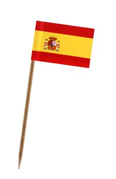 Tooth pick wit a small paper flag of Spain