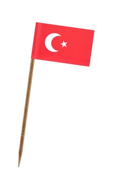Tooth pick wit a small paper flag of Turkey