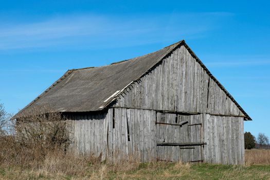 old wooden barn in the countryside