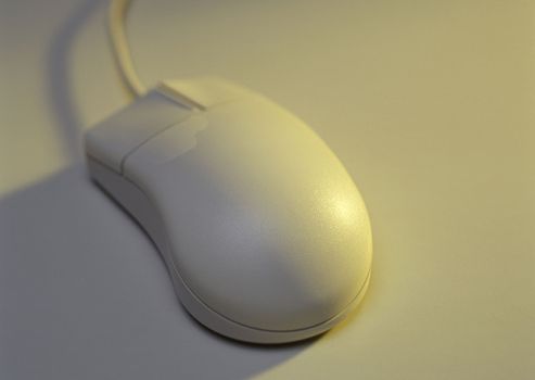 A wired computer mouse