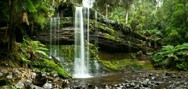 Russell Falls, Mount Field National Park, Central Tasmania in autumn