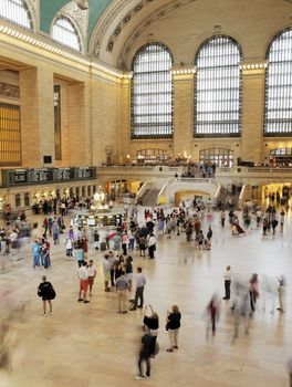 NEW YORK CITY, USA - JUNE 9: Grand Central Terminal is a commuter rail terminal station at 42nd Street and Park Avenue in Midtown Manhattan. June 9, 2012 in New York City, USA