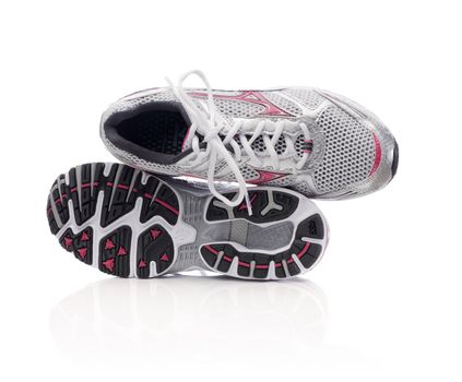 FINLAND - CIRCA APRIL 2011: New women's Mizuno brand athletic shoes designed for running. circa April 2011 in Finland