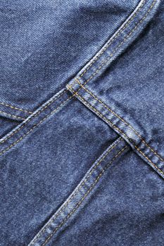 Closeup of a jeans denim jacket