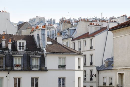 Old houses at Montmartre, Paris, France