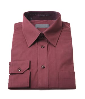 Dark red men's button-up shirt