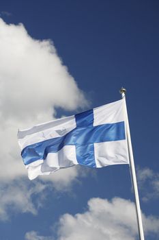 The National flag of Finland