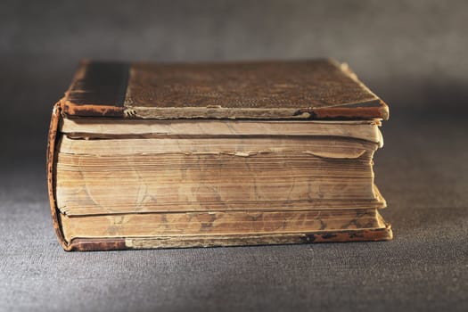 Old worn and yellowed book