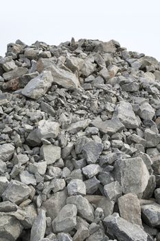 Pile of rough granite rocks