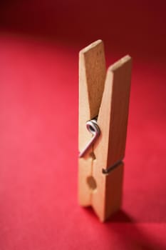 Wooden clothespin