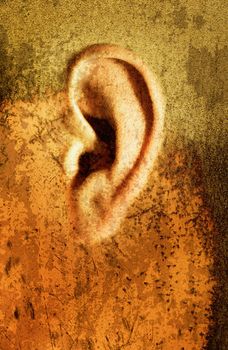Illustrative image manipulation of an ear.