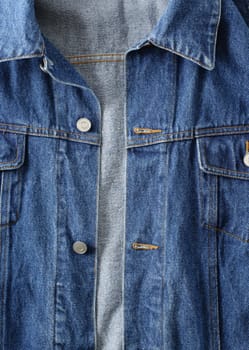 Details of a jeans jacket
