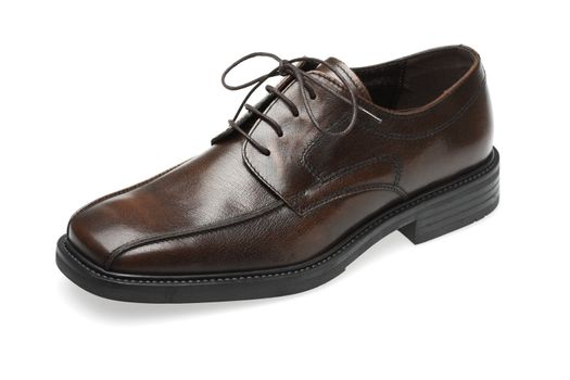 A New men's brown dress shoe.
