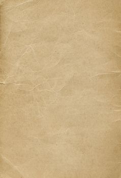 Background texture of old brown and wrinkled paper