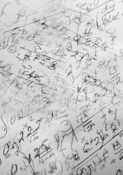 A Background image made of hand written mathematical formulas