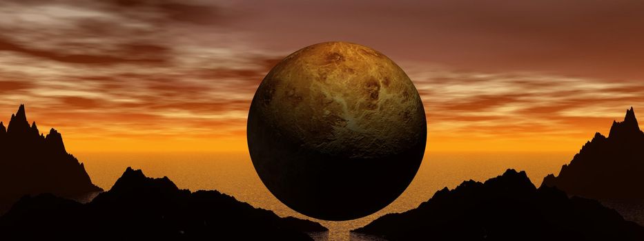 volcano and planet