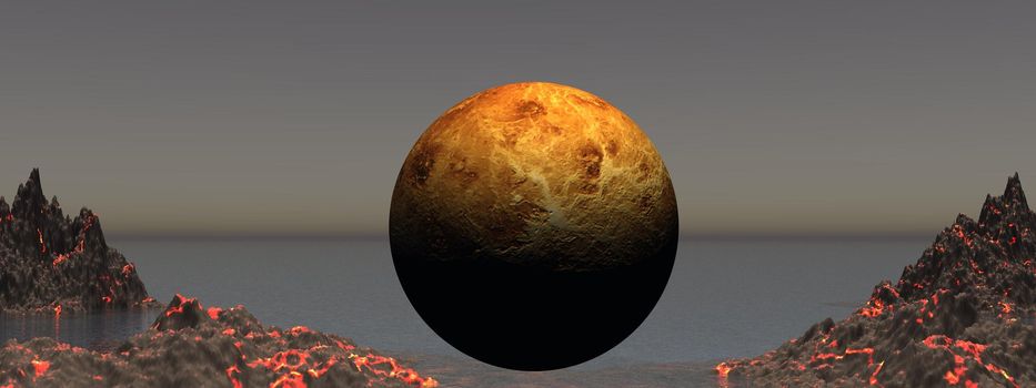 volcano and planet