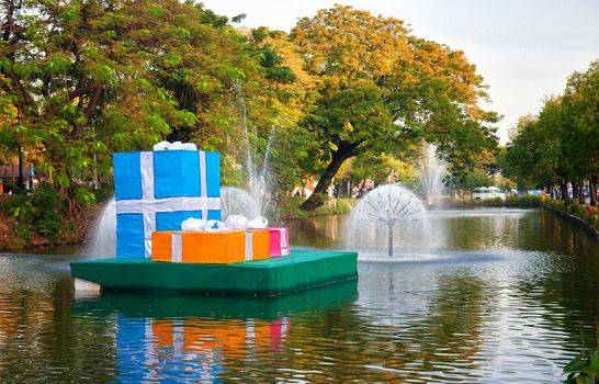 christmas presents in the canals of chiang mai