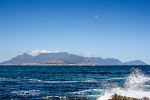 View of Cape Town, South Africa from Robben Island
