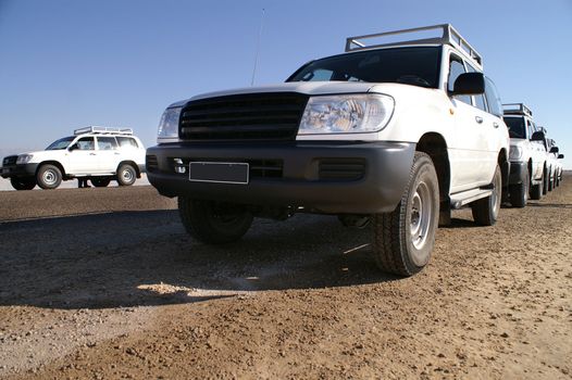 travel by jeep over by desert africa