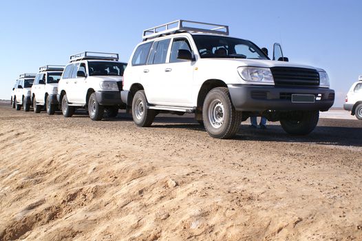 travel by jeep over by desert africa