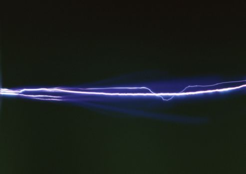 Internet technology concept with fiber optics on black background