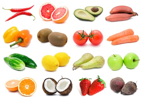 Big collection of vegetables and fruits