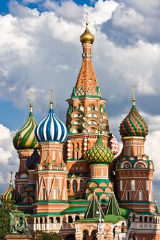 St. Basil Cathedral and Pozharsky And Minin Monument, Moscow, Red Square