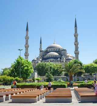 Famous Sultan Ahmed Mosque in Istanbul, Turkey