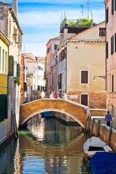 Bridge over a canal in Venice, Italy