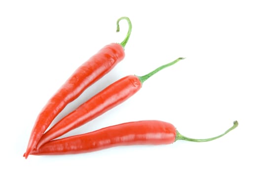 red hot chili pepper isolated on white
