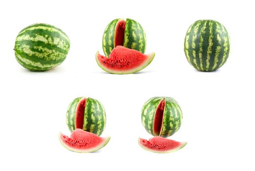 Watermelon set isolated on white background