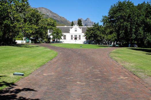 Building at the Lanzerac wine estate in Stellenbosch, South Africa