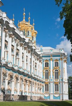 The Catherine Palace, located in the town of Tsarskoye Selo (Pushkin), St. Petersburg, Russia