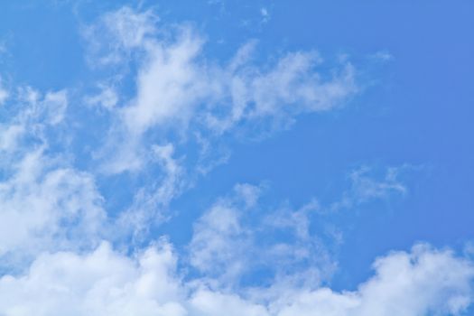 Blue sky and white clouds for background