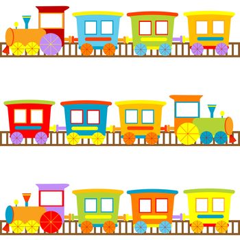 Background for kids with cartoon trains