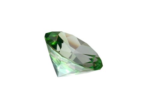 An image of green crystal isolated on white