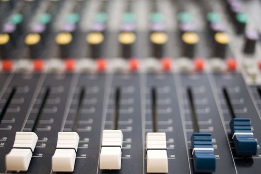 Stock photo: an image of panel of sound mixer