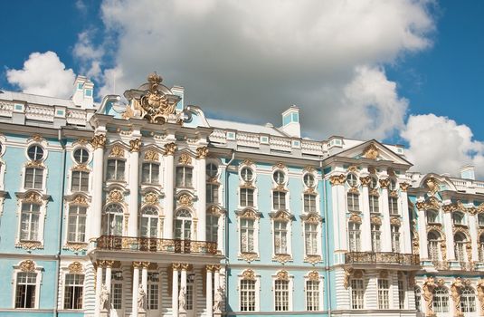 The Catherine Palace, located in the town of Tsarskoye Selo (Pushkin), St. Petersburg, Russia