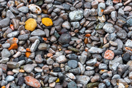 Beautiful Pebble stones at the sea