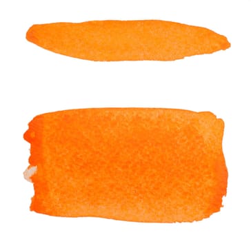An image of bright orange aquarelle paint