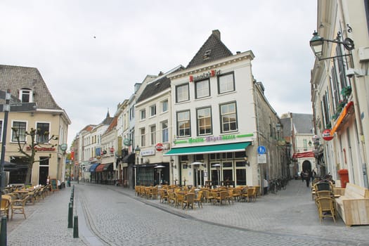 Street cafe in the Dutch city of Breda. Netherlands