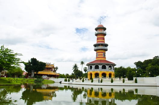 Tower in Bang Pa-in Palace, Ayutthaya, Thailand.