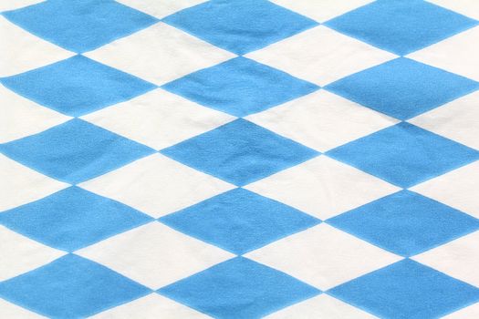 Bavarian blue-white diamond pattern as a background