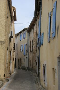 Small street in an old village in the Provence