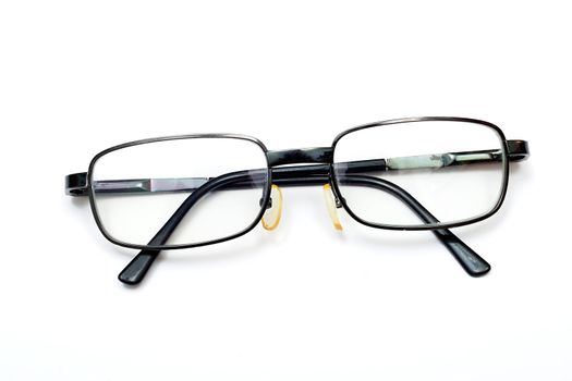 An image of glasses on white background