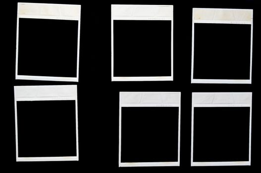 An image of frames on black background