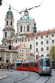 An image of a trolley-bus in Prague